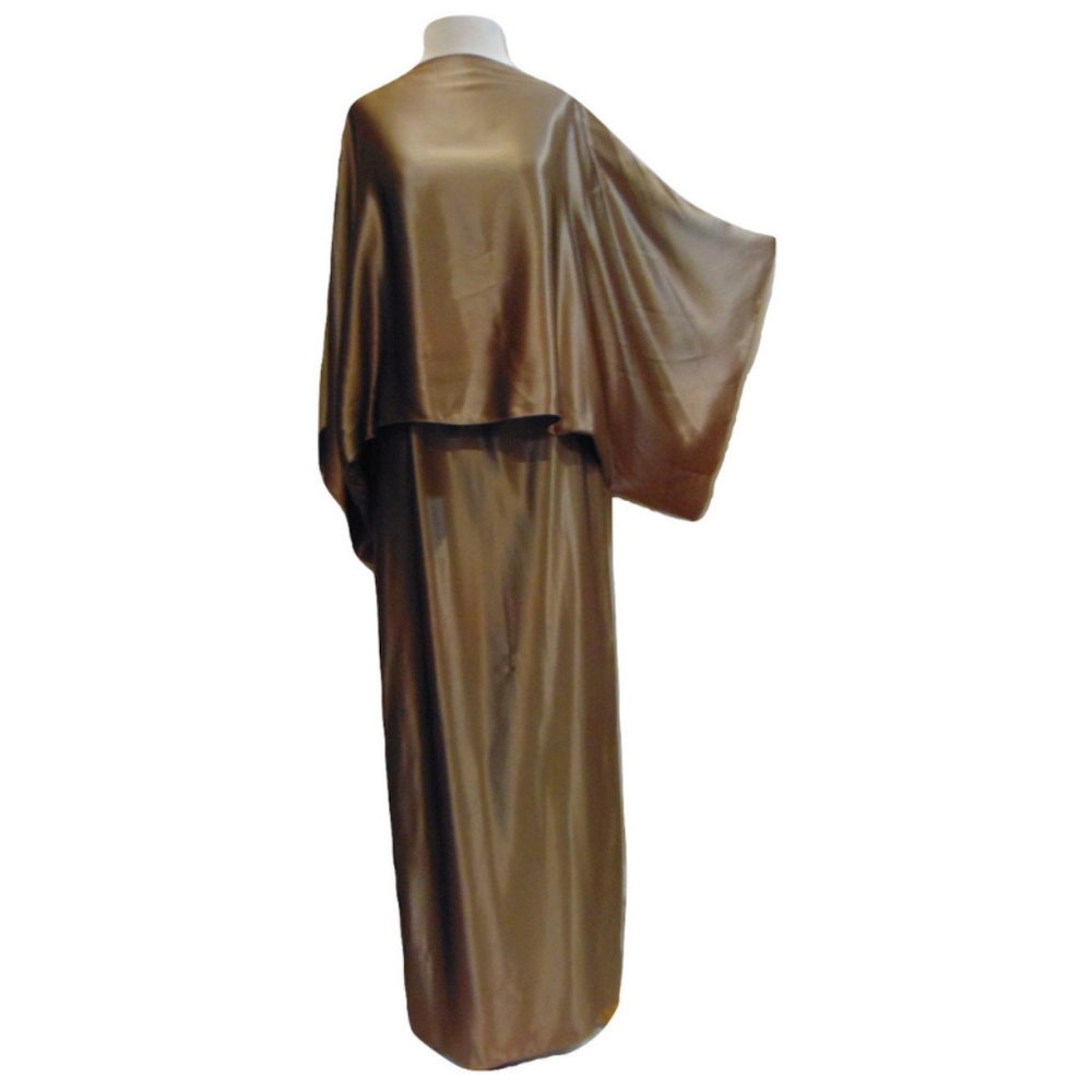 Vintage 70s disco cocktail maxi batwing skirt set - Picture 2 of 8